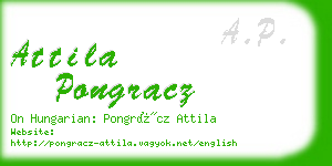 attila pongracz business card